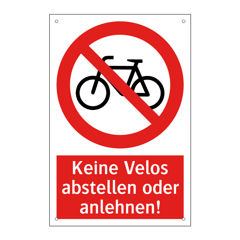 Keine Velos abstellen oder anlehnen!