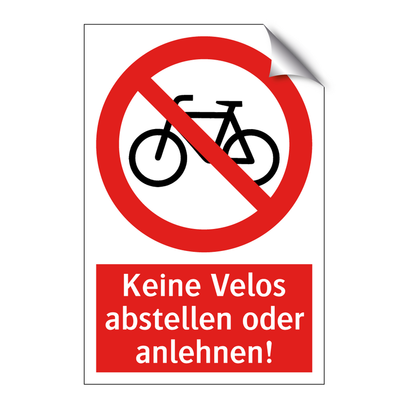 Keine Velos abstellen oder anlehnen!