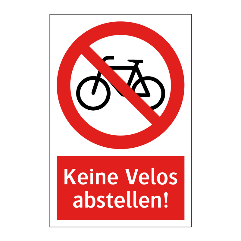 Keine Velos abstellen!