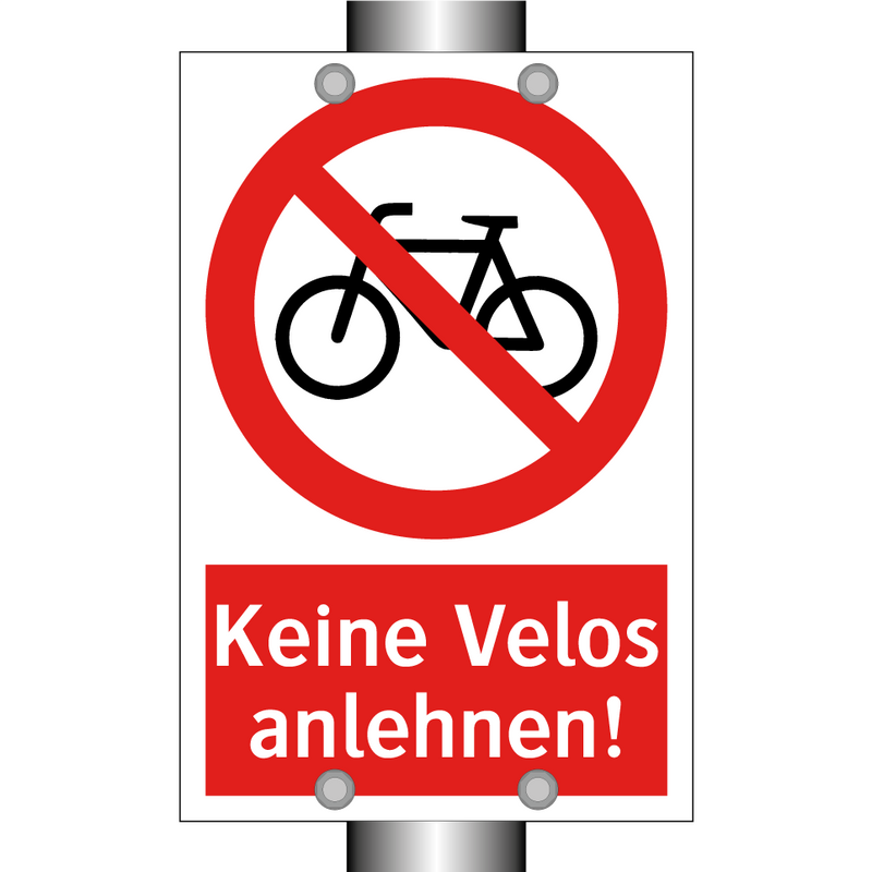 Keine Velos anlehnen!