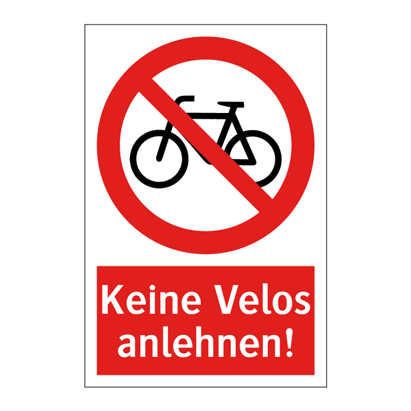 Keine Velos anlehnen!