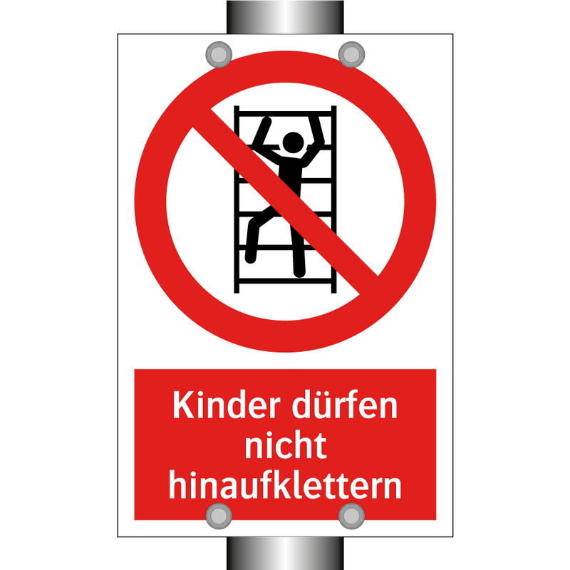 Kinder dürfen nicht hinaufklettern