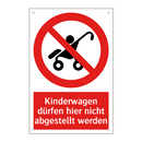 Kinderwagen dürfen hier nicht abgestellt werden