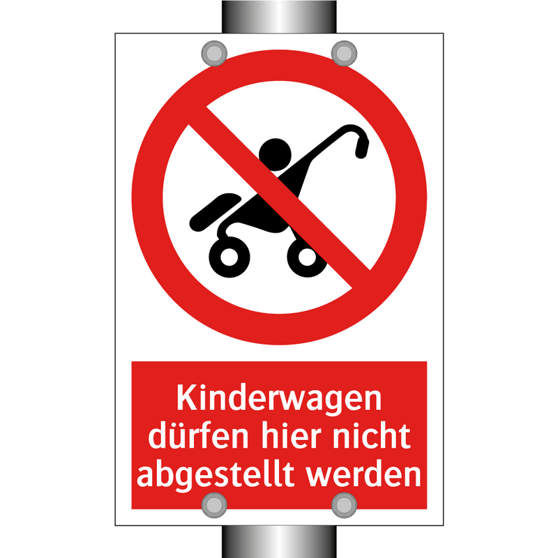 Kinderwagen dürfen hier nicht abgestellt werden