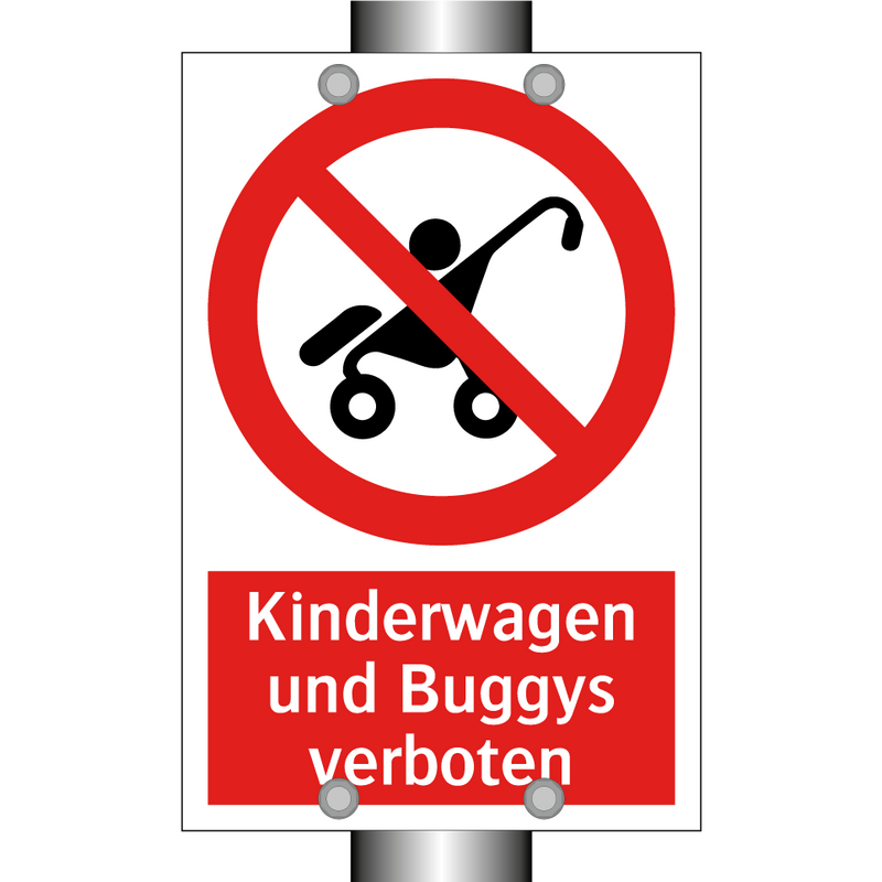 Kinderwagen und Buggys verboten