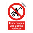 Kinderwagen und Buggys verboten