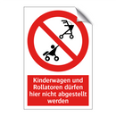 Kinderwagen und Rollatoren dürfen hier nicht abgestellt werden