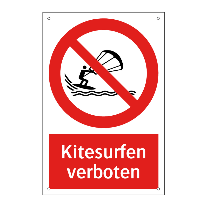 Kitesurfen verboten