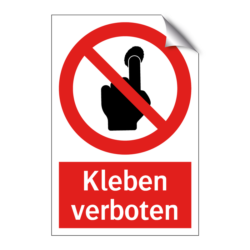 Kleben verboten