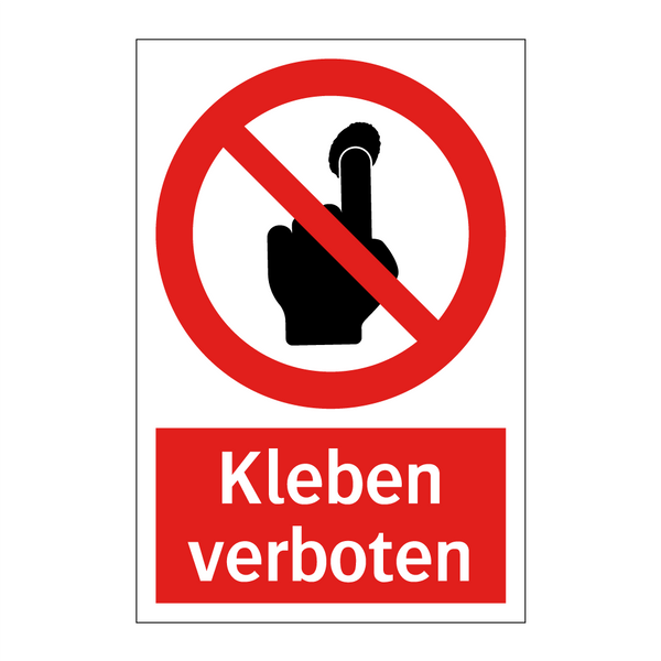 Kleben verboten