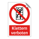 Klettern verboten