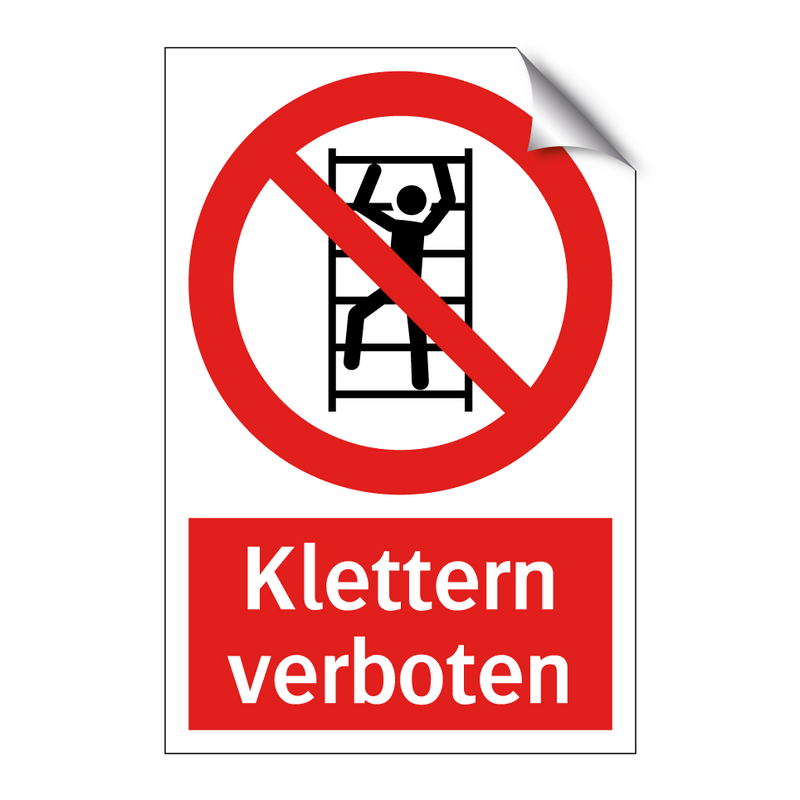 Klettern verboten