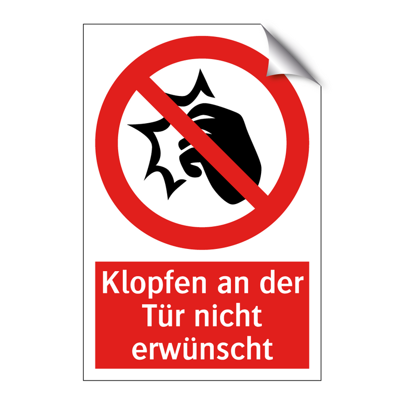 Klopfen an der Tür nicht erwünscht