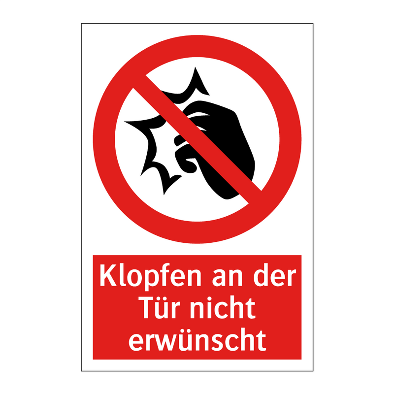 Klopfen an der Tür nicht erwünscht