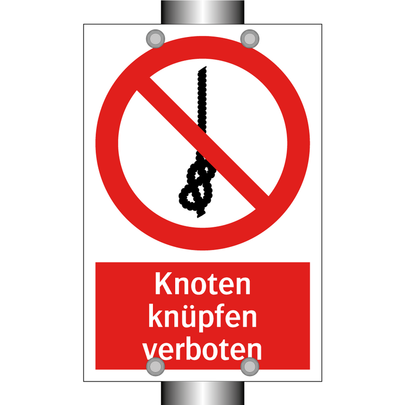 Knoten knüpfen verboten