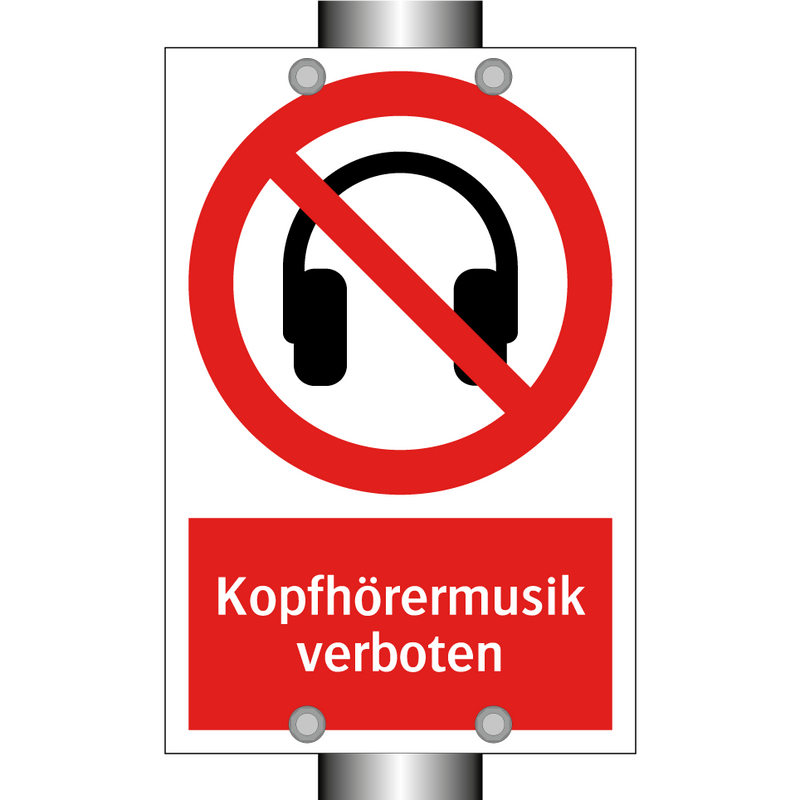 Kopfhörermusik verboten