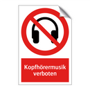 Kopfhörermusik verboten