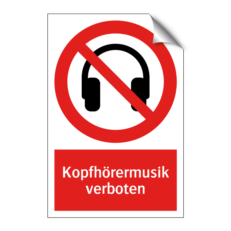 Kopfhörermusik verboten