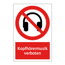 Kopfhörermusik verboten