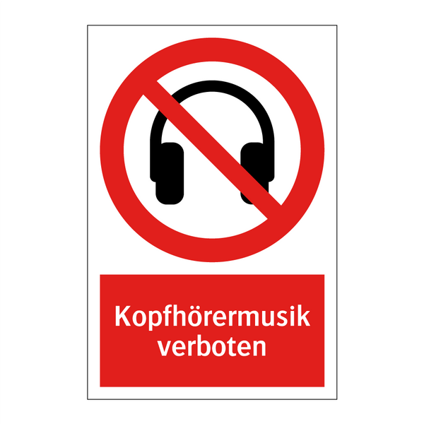 Kopfhörermusik verboten