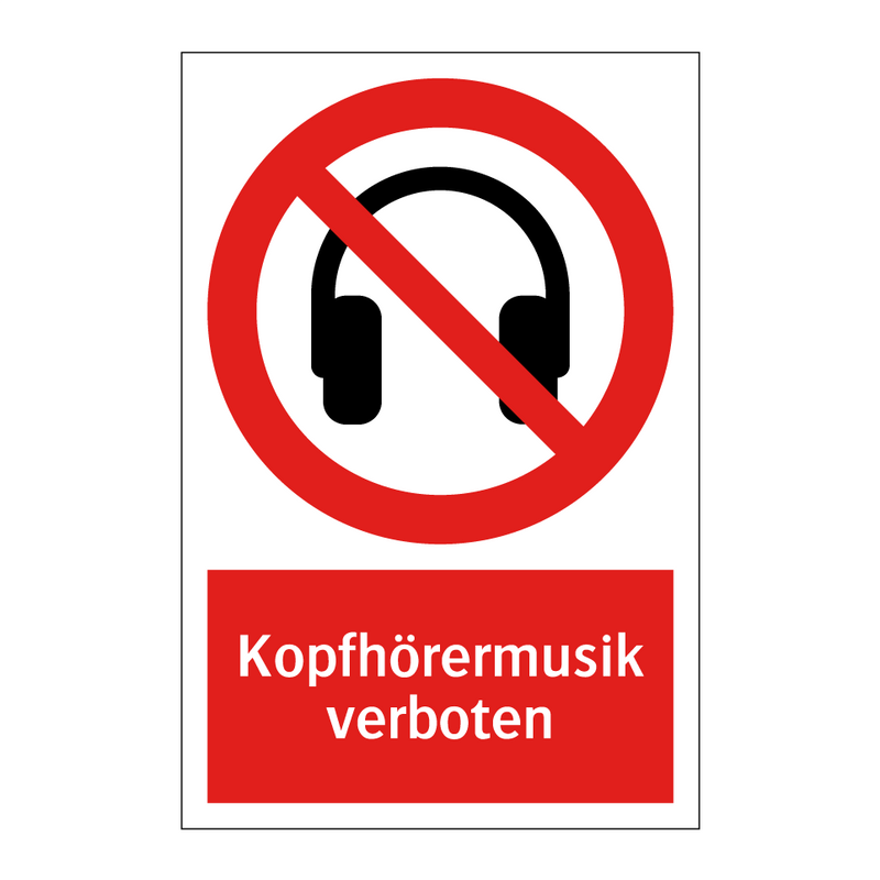 Kopfhörermusik verboten