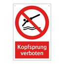 Kopfsprung verboten