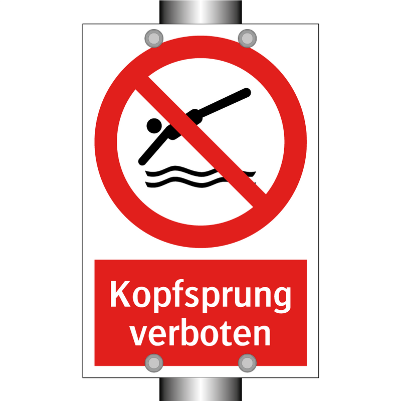 Kopfsprung verboten