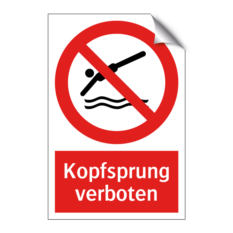 Kopfsprung verboten