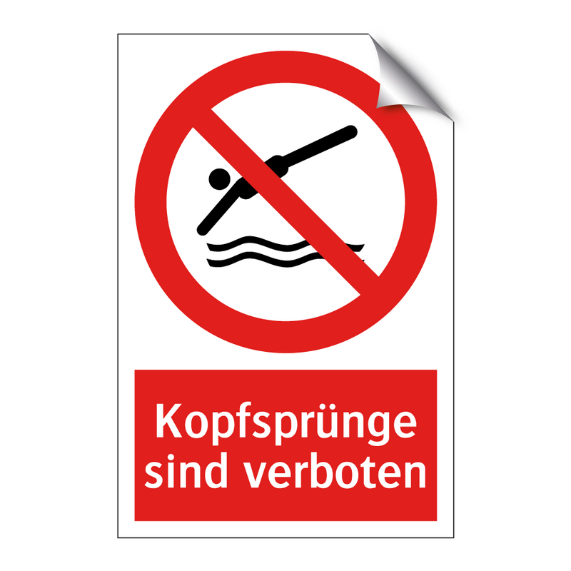Kopfsprünge sind verboten