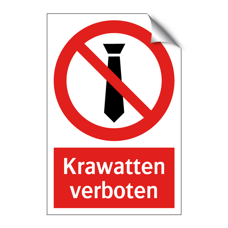 Krawatten verboten
