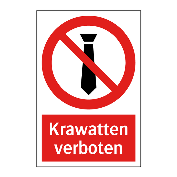 Krawatten verboten