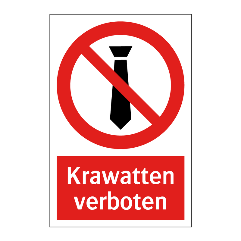 Krawatten verboten