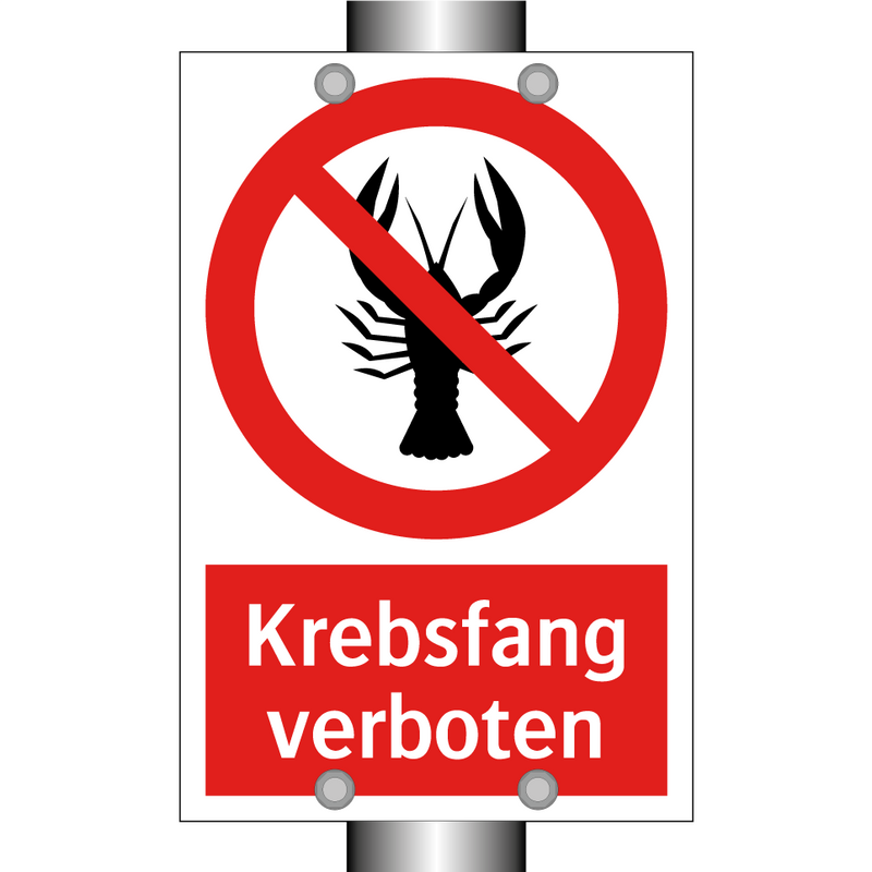 Krebsfang verboten