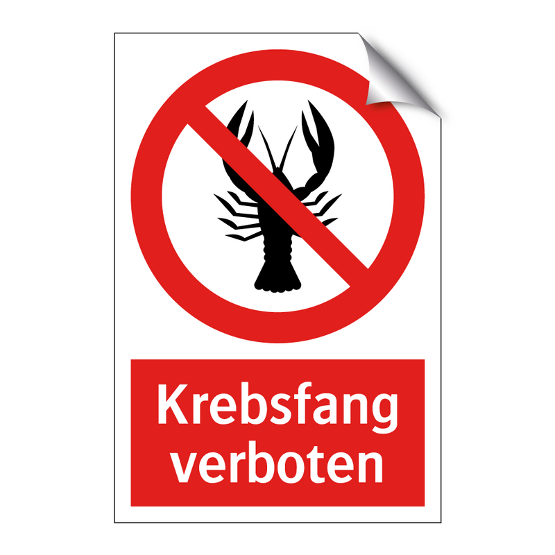 Krebsfang verboten