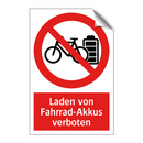 Laden von Fahrrad-Akkus verboten