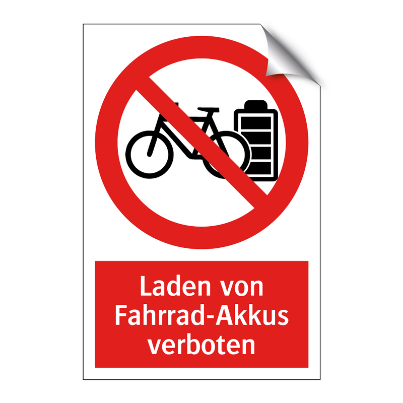 Laden von Fahrrad-Akkus verboten