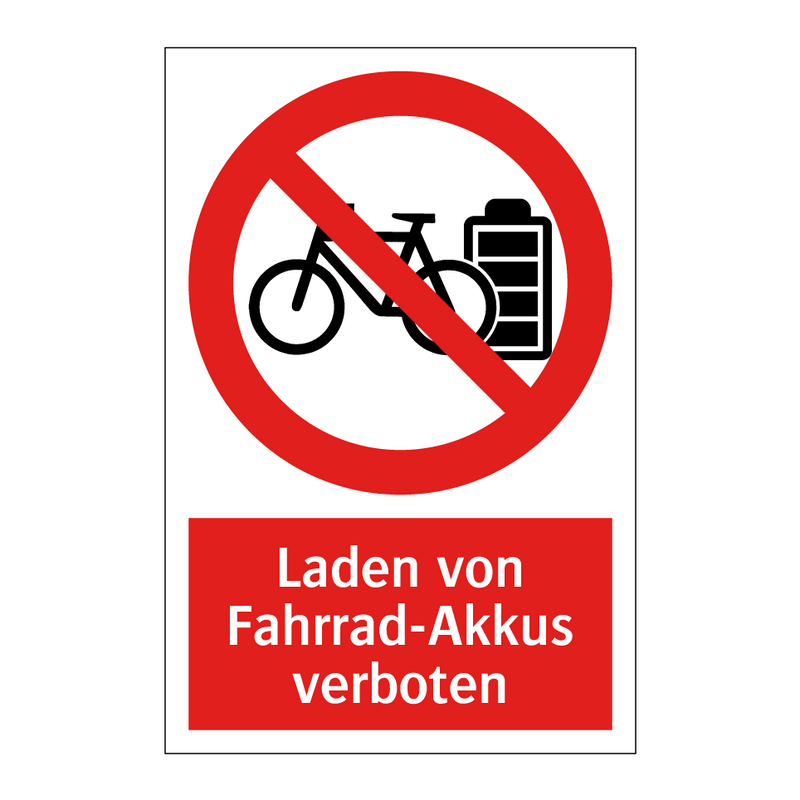 Laden von Fahrrad-Akkus verboten
