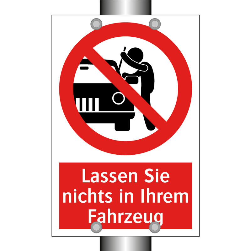 Lassen Sie nichts in Ihrem Fahrzeug