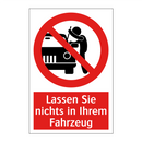 Lassen Sie nichts in Ihrem Fahrzeug