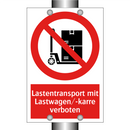 Lastentransport mit Lastwagen/-karre verboten