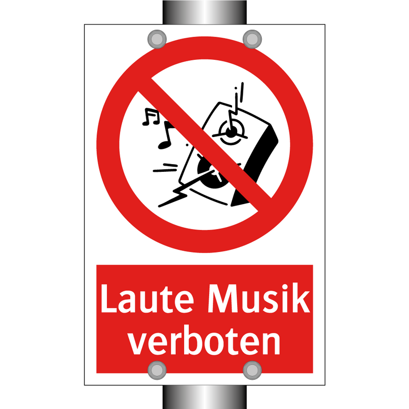 Laute Musik verboten