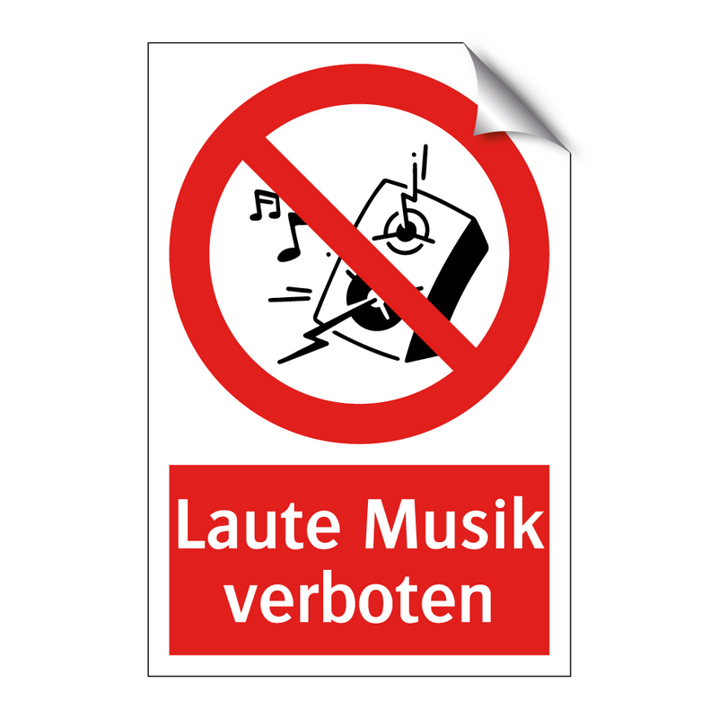 Laute Musik verboten
