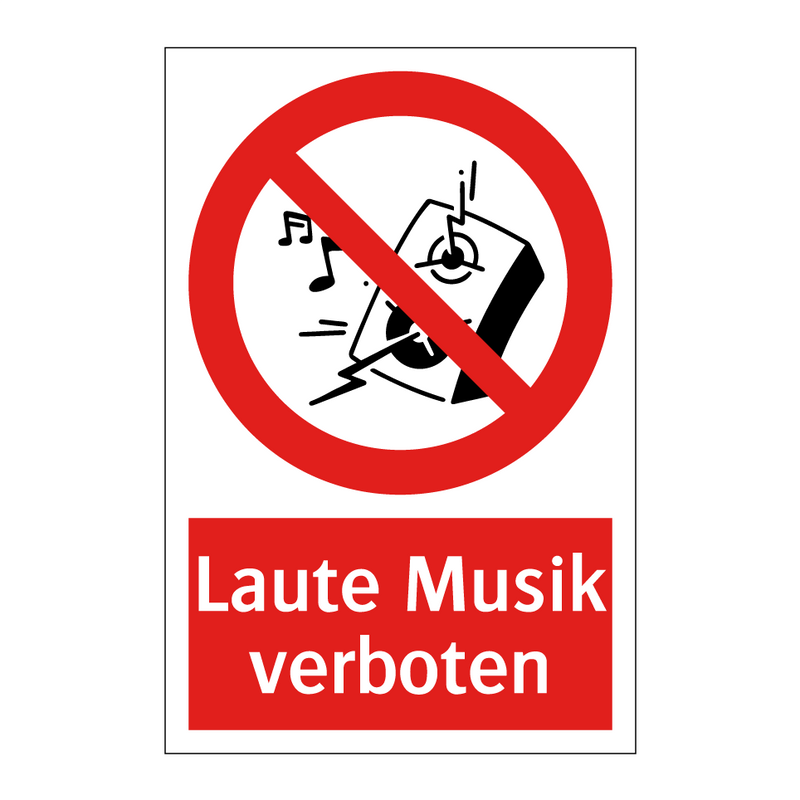 Laute Musik verboten