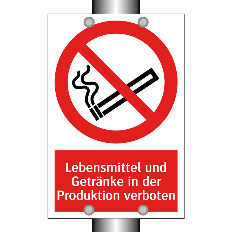 Lebensmittel und Getränke in der Produktion verboten