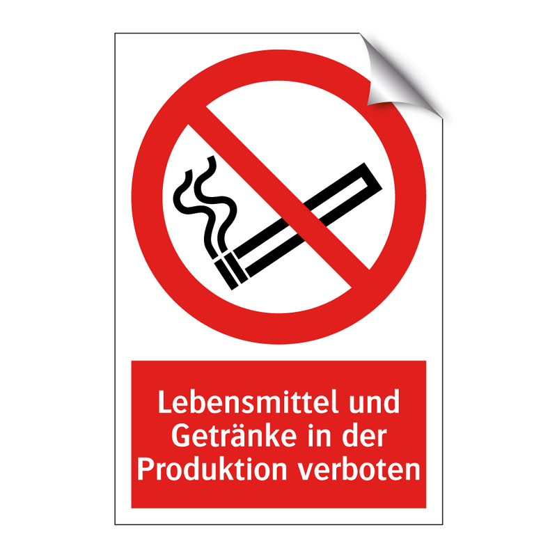 Lebensmittel und Getränke in der Produktion verboten