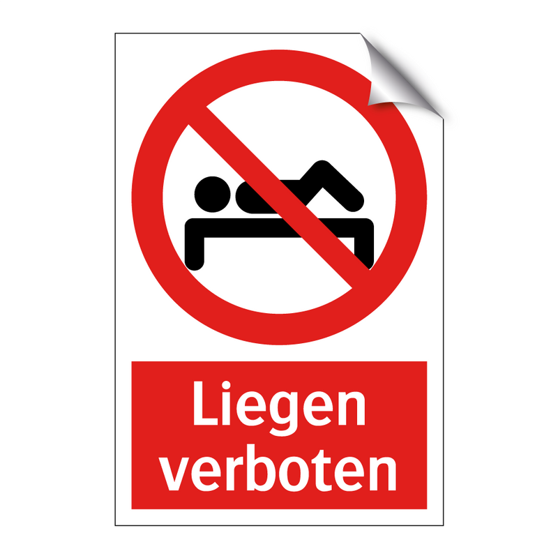 Liegen verboten