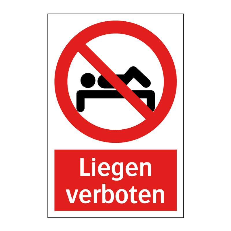 Liegen verboten