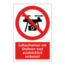 Luftaufnamen mit Drohnen sind ausdrücklich verboten!