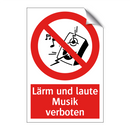 Lärm und laute Musik verboten