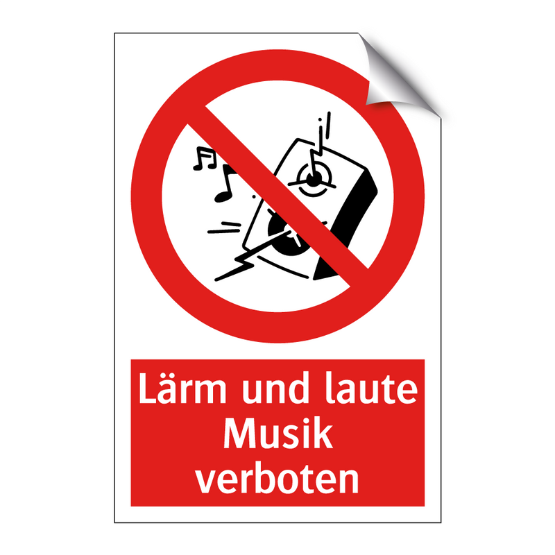 Lärm und laute Musik verboten
